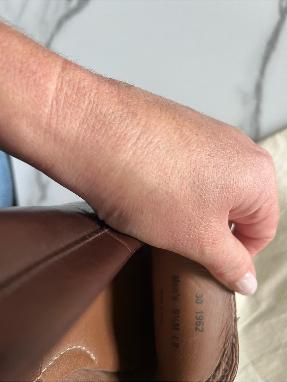 Trask Brown Leather Slip-On Loafers